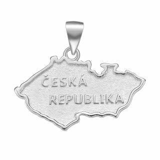 OLIVIE Strieborná mapa ČESKÁ REPUBLIKA 6096