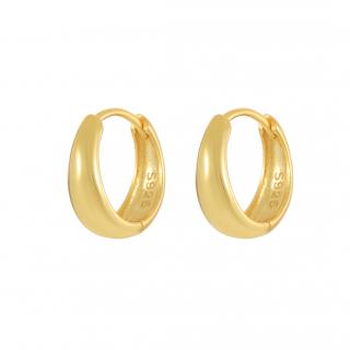 Olivie Strieborné 12,5mm náušnice GOLD 9029