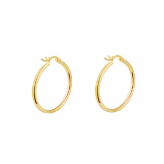Olivie Strieborné 2cm KRUHY GOLD 7066