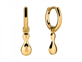Olivie Strieborné krúžky KVAPKA GOLD 9467