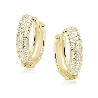 Olivie Strieborné luxusné krúžky GOLD 8548