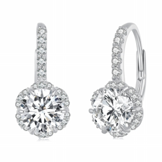 Olivie Strieborné náušnice 1ct 6,5mm MOISSANITE 9181