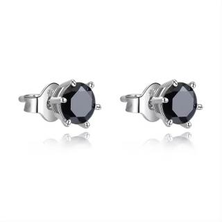 Olivie Strieborné náušnice 5 mm BLACK 9020