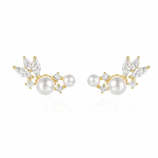 Olivie Strieborné náušnice ARIEL GOLD 8686
