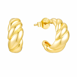 Olivie Strieborné náušnice CROISSANT GOLD 8794
