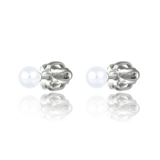 Olivie Strieborné náušnice na skrutku 3mm SHELL PERLY 5410