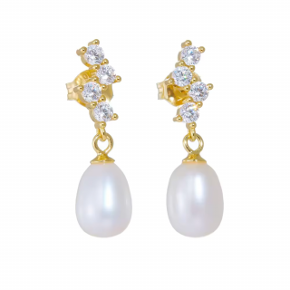 Olivie Strieborné náušnice PERLA GOLD 8703