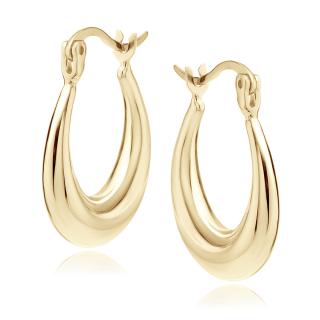 Olivie Strieborné oválne náušnice GOLD 9237