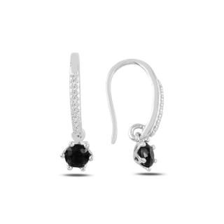 Olivie Strieborné závesné náušnice BLACK 4772