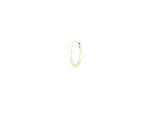 Olivie Strieborný 14mm KRÚŽOK GOLD 1 ks 8786