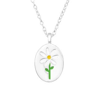 OLIVIE Strieborný kvetinový náhrdelník 7397