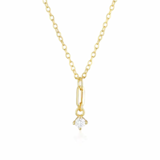 Olivie Strieborný minimalistický náhrdelník GOLD 8649