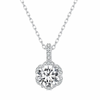 Olivie Strieborný náhrdelník 1ct 6,5mm MOISSANITE 9179