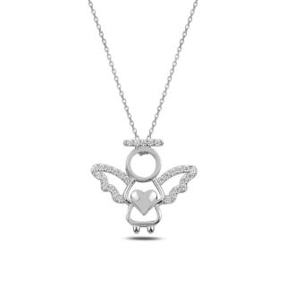 OLIVIE Strieborný náhrdelník ANJEL 3693