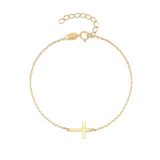 Olivie Strieborný náramok KRÍŽOK GOLD 8715