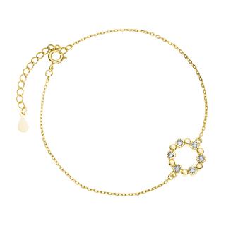 OLIVIE Strieborný náramok KRUH GOLD 5204