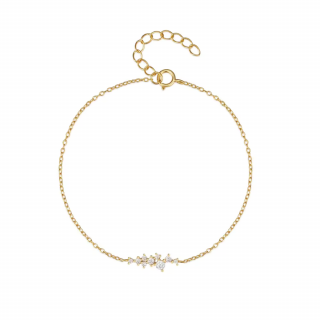 Olivie Strieborný nežný náramok GOLD 8713