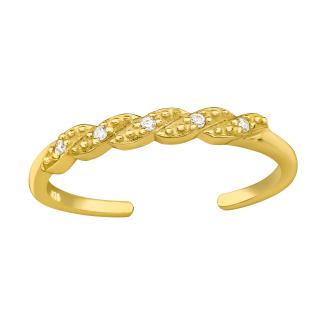 Olivie Strieborný prsteň na nohu GOLD 8657