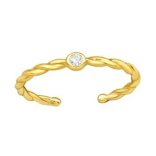 Olivie Strieborný prsteň na nohu GOLD 8679
