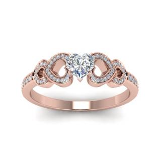 OLIVIE Strieborný prsteň SRDCE ROSE 4227 Veľkosť prsteňov: 5 (EÚ: 49 – 50)