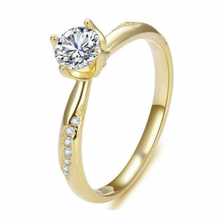 OLIVIE Strieborný zásnubný prsteň MAGIC GOLD 7168 Veľkosť prsteňov: 5 (EÚ: 49 – 50)