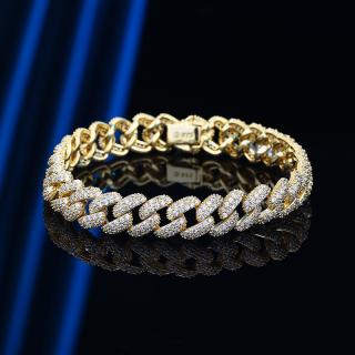 Olivie Unikátny strieborný náramok GOLD 8895
