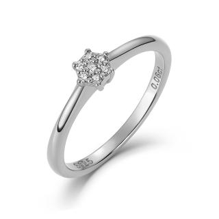 Olivie Zásnubný prsteň PRÍRODNÝ DIAMANT 0,06ct 9243 Veľkosť prsteňov: 6 (EÚ: 51 – 53)