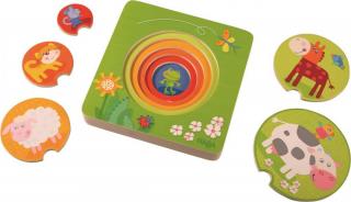 Vkladacie viacvrstvové puzzle Farma