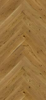 Drevená podlaha Dub Mainland Piccolo Herringbone , matný lak, 14x110x660 mm