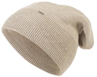 Dámska pletená čiapka Wrobi s lesklými kamienkami, béžová 7100377-11