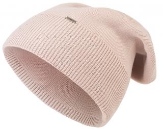 Dámska pletená čiapka Wrobi s lesklými kamienkami, svetlo ružová 7100377-13