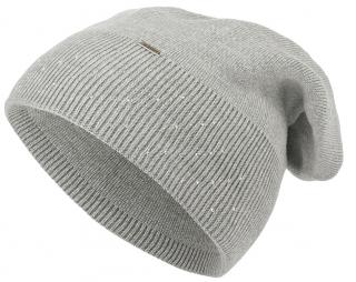 Dámska pletená čiapka Wrobi s lesklými kamienkami, svetlo šedá 7100377-6