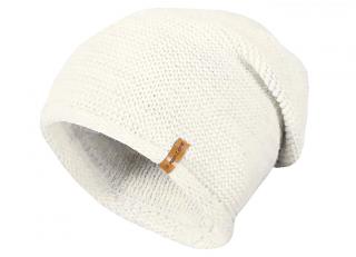 Dámska pletená zimná čiapka - bielej farby 7100382-8