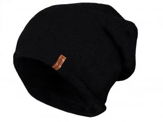 Dámska pletená zimná čiapka - čiernej farby 7100382-7