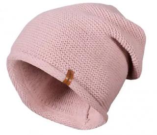 Dámska pletená zimná čiapka - ružovej farby 7100382-4