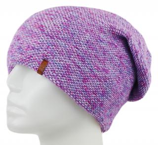 Dámska pletená zimná čiapka WROBI - fialovej farby 7100391-5