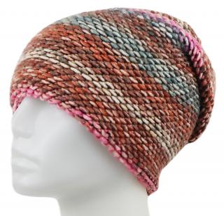 Dámska pletená zimná čiapka WROBI - multicolorové farby 7100388-3