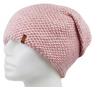 Dámska pletená zimná čiapka, WROBI - svetlo ružová 7100390-13