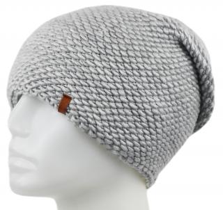 Dámska pletená zimná čiapka WROBI - svetlo šedá 7100390-9