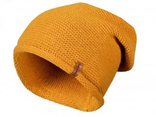 Dámska pletená zimná čiapka - žltej farby 7100382-1