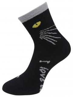 Dámske chlpaté termo ponožky s mačkami NB8917, čierno-sivej farby 9001502-4 Veľkosť ponožiek: 35-38