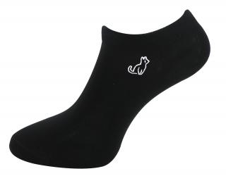 Dámske členkové ponožky NDX9892 s výšivkou mačky - čiernej farby 9001581-3 Veľkosť ponožiek: 35-38