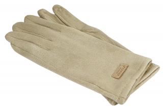 Dámske plyšové rukavice - béžovej farby 9001523-16