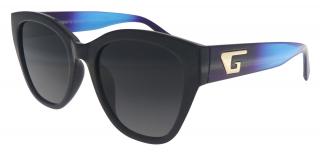 Dámske slnečné okuliare, Cat Eye 22209, čiernej farby - modrá farba koncoviek rámov 9001399-78