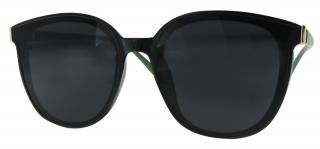 Dámske slnečné okuliare Cat Eye C2124, čiernej farby - zelená farba koncoviek rámov 9001399-160