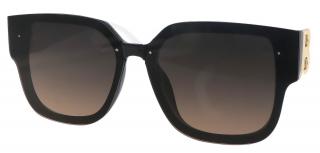 Dámske slnečné okuliare Cat Eye C3129, hnedej farby - biele koncovky rámov 9001557-62