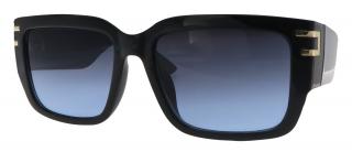 Dámske slnečné okuliare, Cat Eye - hranaté M2321, čiernej farby - tmavo modrá farba koncoviek rámov 9001399-143