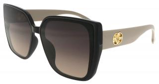 Dámske slnečné okuliare, Cat Eye S3547, čiernej farby - šedá farba koncoviek rámov 9001557-44