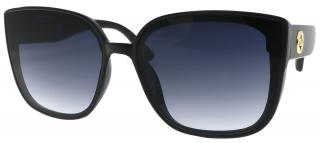 Dámske slnečné okuliare Cat Eye TR23058, lesklej čiernej farby 9001557-29