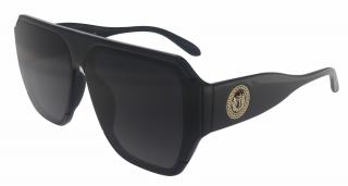Dámske slnečné okuliare, Pilotné 22222, čiernej farby s fialovým tónovaním 9001399-24